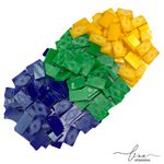 Micro Bandeiras Acrílicos Brasil (10Uni.) 