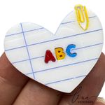 Coração Papael ABC Acrílico (2Uni.)
