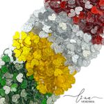 Micro Corações Acrílicos Glitter (10Uni.)