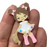 Bonequinha Botas Acrílico 5CM (2Uni.)