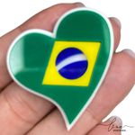 Coração Acrílico Brasil (2Uni.) 