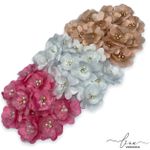 Flor Organza com Pérolas 4CM (2Uni.) 
