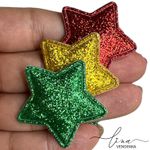 Estrela Tecido Glitter Festas (4Uni.)