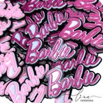 Nome Triplo Barbie Acrílico 4CM (2Uni.) 