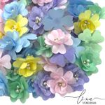 Flor Organza com Pérolas 4CM (2Uni.) 