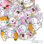 Mix Coelhos Resina (5Uni.) 