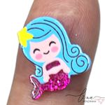 Mini Sereia Resina Glitter (4Uni.)