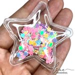 Estrela Transparente Coelho 6cm (2Uni.)