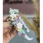 Flor Espiral Organza (4Uni.)