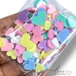 Micro Corações Sortido Acrílicos (15g.)