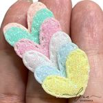 Mini Coração Tecido Glitter Candy (12Uni.)