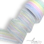 Fita Organza Importada Pesponto (38MM) 