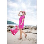 Saída de Praia Vestido Cancún Renda Pink