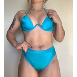 Biquíni Maldivas Comfort Cintura Alta Azul