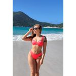 Biquíni Recife Up Coral Cintura Alta 