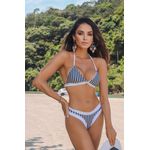 Biquíni Navy Comfort Listrado Azul e Branco