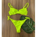 Biquíni Resort Meia Taça Amarelo Neon