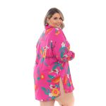 Camisa Feminina Oversized Saída Floral