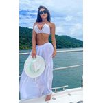Saia Copacabana Longa Tule Branco 