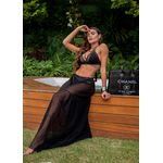 Saia Copacabana Longa Tule Preto