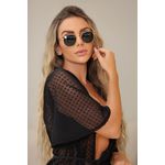 Saída Montenegro Kimono Curta Preta