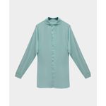 SAÍDA CAMISA OVER SIZE EM VISCOLINHO AZUL