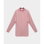 SAÍDA CAMISA OVER SIZE EM VISCOLINHO ROSA