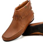 Bota Boho Feminina Cognac