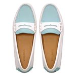 Mocassim Driver Feminino White Blue