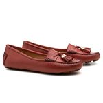 Mocassim Driver Feminino Bordeaux 