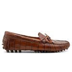 Mocassim Driver Feminino Caramel Croco