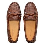 Mocassim Driver Feminino Caramel Croco