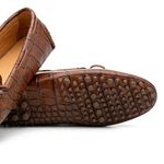 Mocassim Driver Feminino Caramel Croco