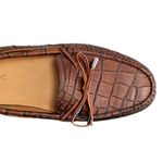 Mocassim Driver Feminino Caramel Croco