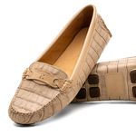 Mocassim Driver Feminino Bege