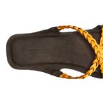 Sandália Rasteira Boho Ocre Trançada