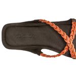 Sandália Rasteira Boho Orange Trançada