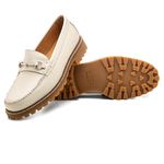 Mocassim Tratorado Feminino Off White