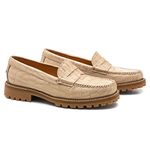 Mocassim Tratorado Feminino Gelo
