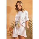 T-shirt Linho Com Bordado Manuela