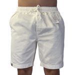Bermuda Sarja Off-White Texturizada - Word Class