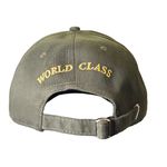 Bonés Verde Escuro Aba curva - Seis Gomos, Detalhe bordado, Fecho de fivela - Word Class