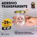 Adesivos Transparente U.V com Impressão Branca