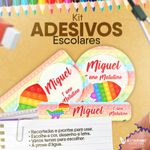 Kit Adesivos Escolares 100% Personalizado