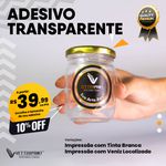 Adesivos Transparente U.V com Impressão Branca