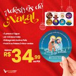 250 Adesivos Natal Cristo