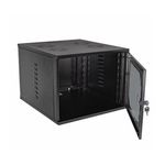 Mini Rack 19" Compact Lite 09U X 470mm Porta Acrílica Preta 