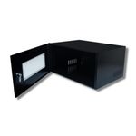 Mini Rack 19" 05U X 350mm Acrílico Preto C/02 Chaves Max Eletron