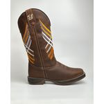 Bota Texana Masculina Couro Bovino Bico Quadrado Solado Jhamp 