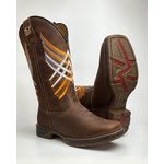 Bota Texana Masculina Couro Bovino Bico Quadrado Solado Jhamp 